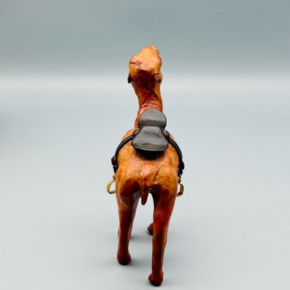 Vintage Leather Tooled Dromedary Camel Toy Figurine 6” - Picture 4 of 6